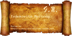 Ivánkovits Melinda névjegykártya